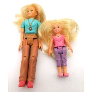 Set of 2 Mattel Fisher Price Loving Family Blonde Mom and Daughter Figures
